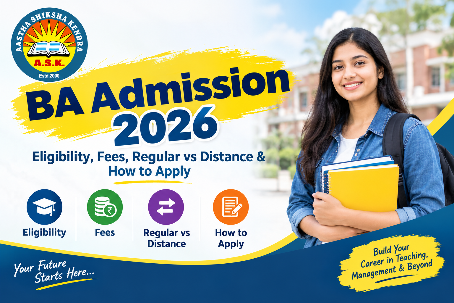 BA Admission 2026 - Regular vs Distance